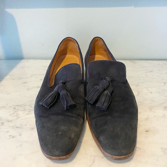 Jimmy Choo Foxley Suede Tassel Loafers Size 14 VGUC - Picture 3 of 7